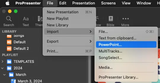 Import PowerPoint