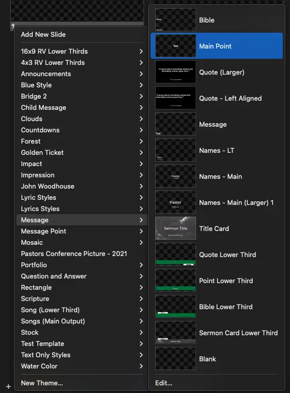 Add Main Point Slide