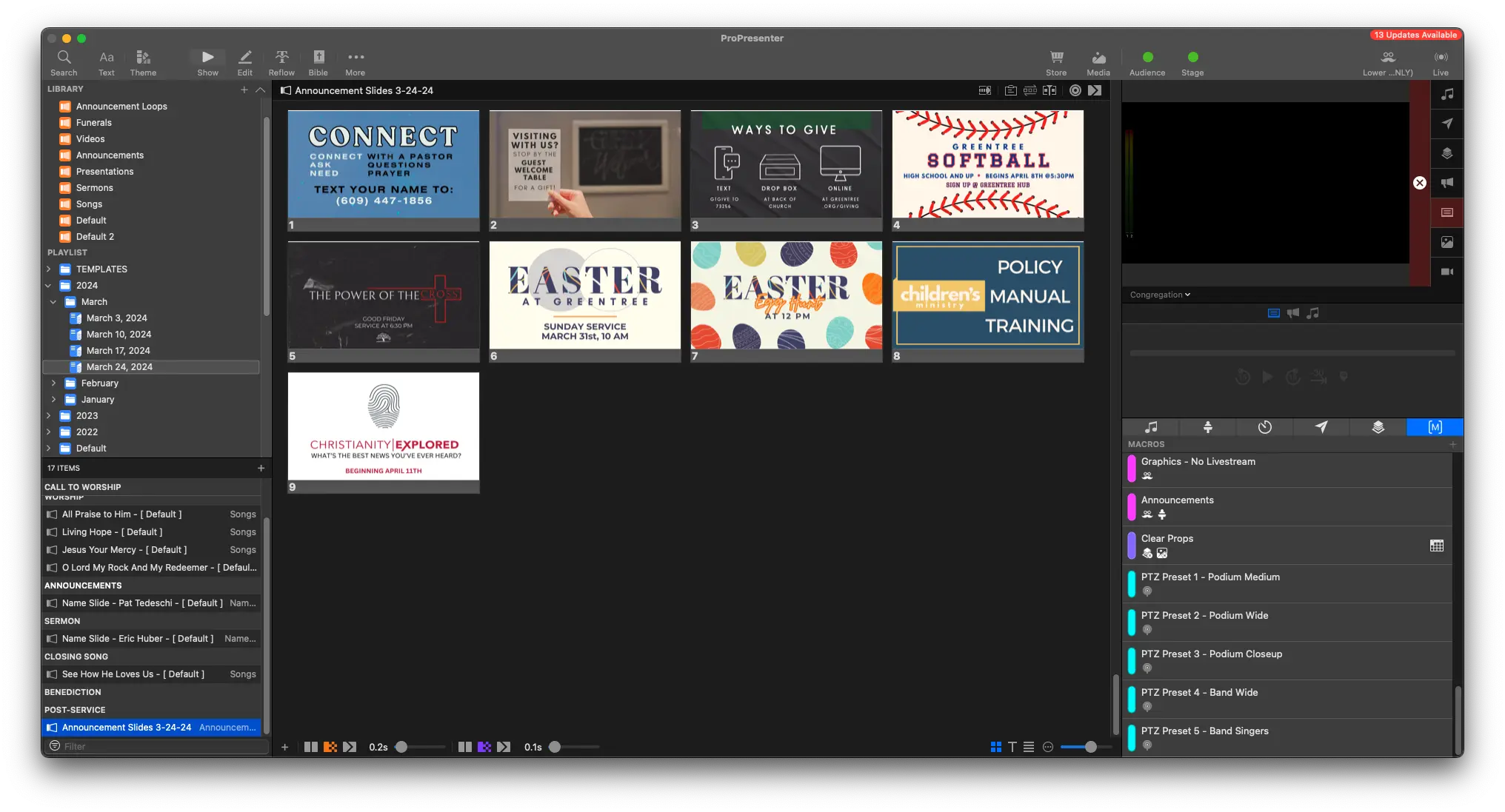 Announcements Imported