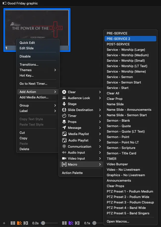 Add Pre-Service Macro