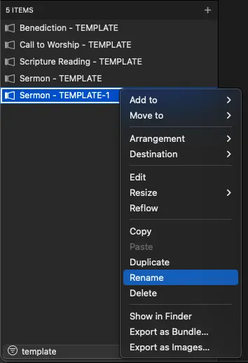 Rename Template