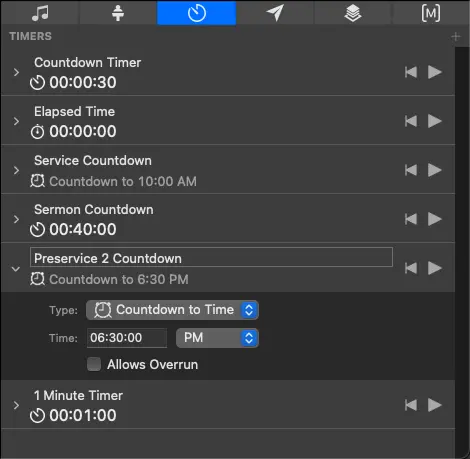 Change Timer