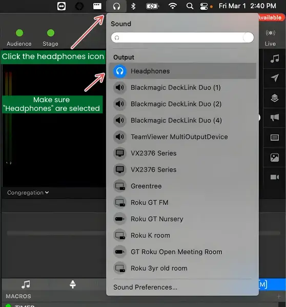 Correct Audio Output Labeled