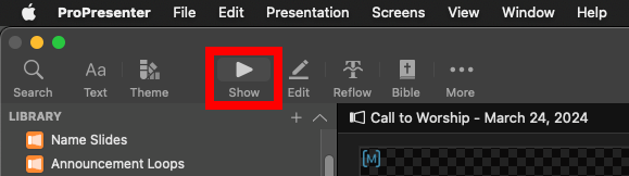 Show Button